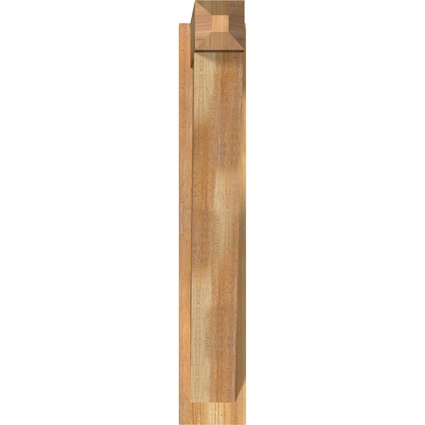 Traditional Craftsman Rough Sawn Outlooker, Western Red Cedar, 6W X 24D X 36H